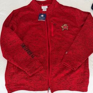 University of Maryland Champion Red Full-Zip Jacket